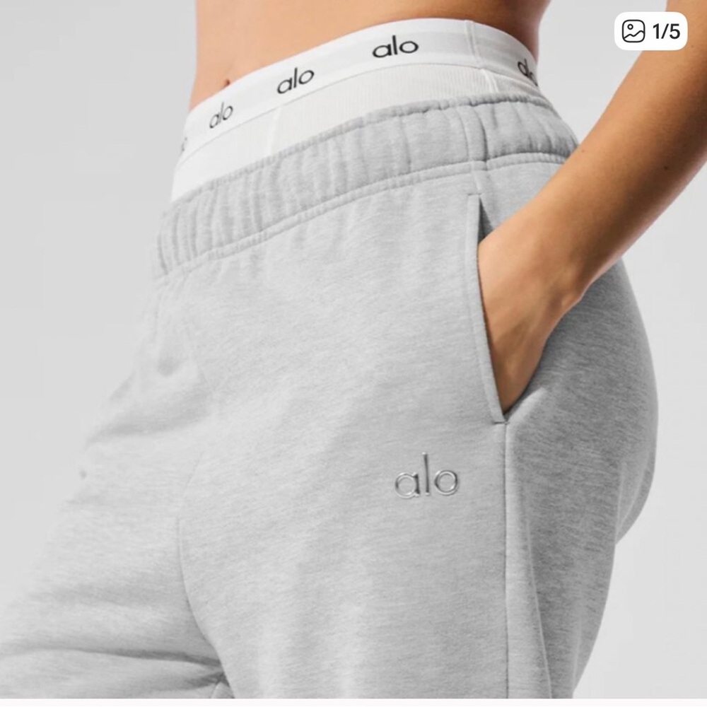 ALO Yoga Kids Light Gray Joggers